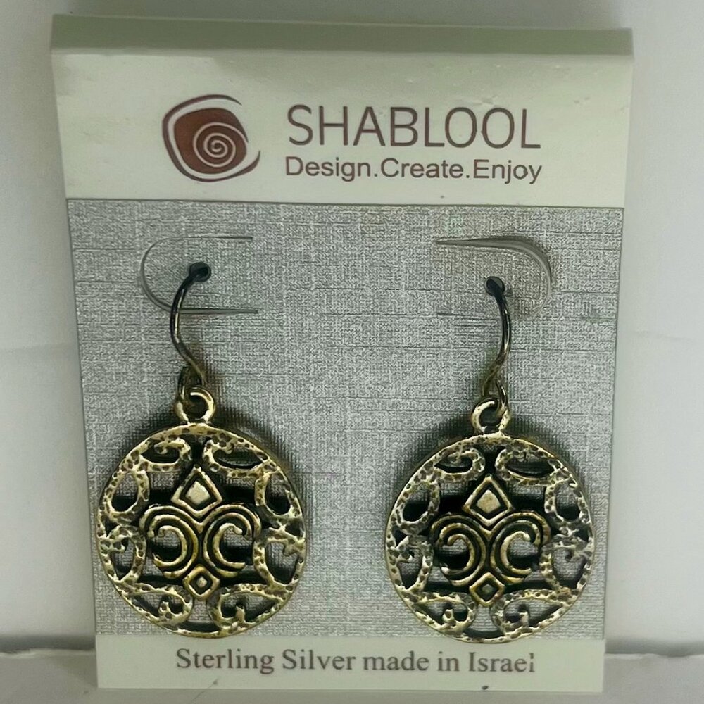 Sterling Silver Shabool Dangle Earrings